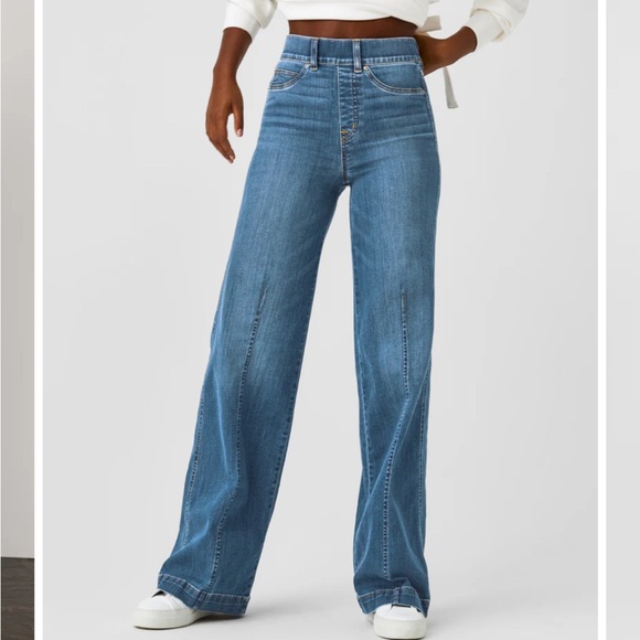 SPANX Denim - SPANX Seam Front Wide Leg Jeans size extra large - new with tags